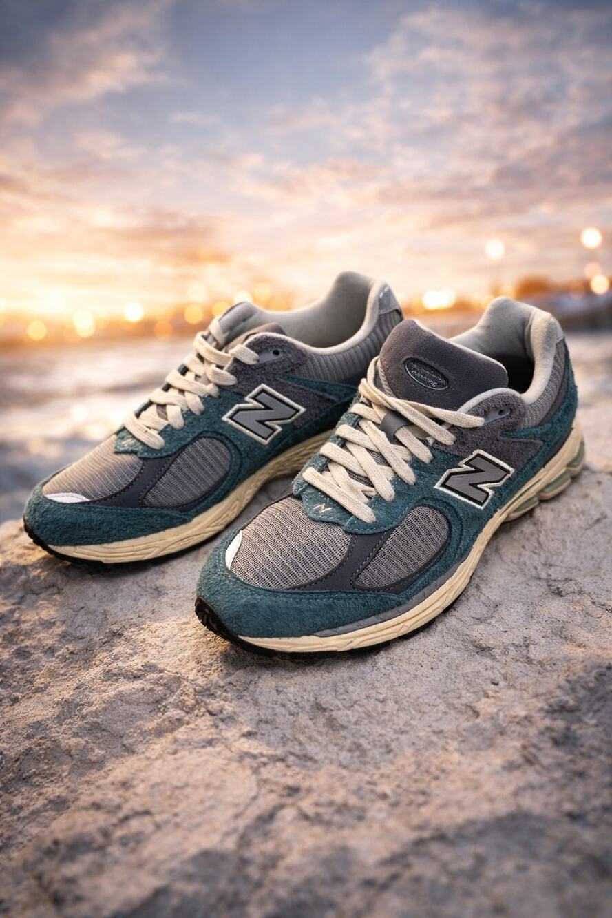 New Balance 2002REM New Spruce Magnet Sneakers Mens M8.5 Hairy Suede Aesthetic.